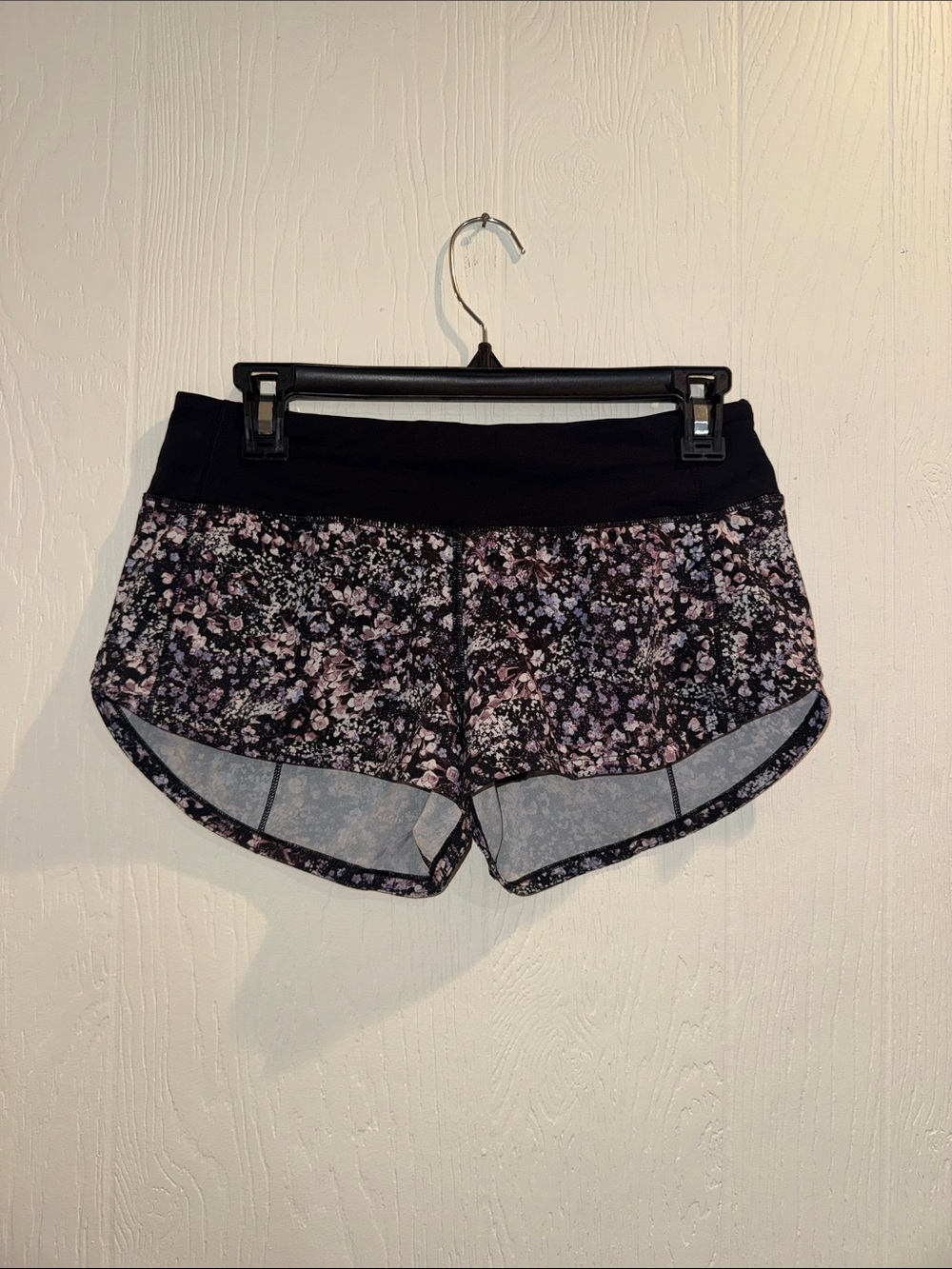 lululemon athletica Black Floral Print Running Shorts